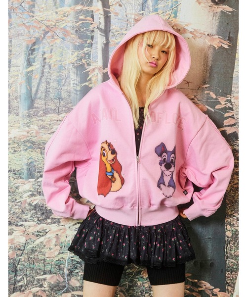 RES × little sunny bite Disney collection Lady & Tramp zip hoodie — худи с молнией