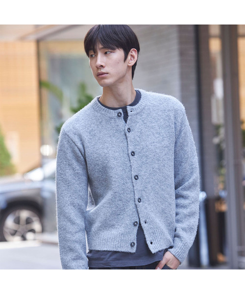 Round Crop Cardigan_gray — круглый кроп‑кардиган, серый