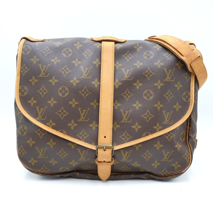 Louis Vuitton Saumur 35 винтажная сумка, коричневая с монограммой, женская, модель M42254