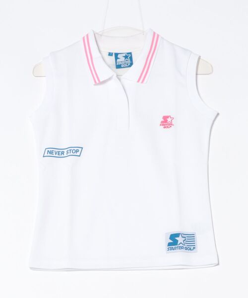 «STARTER GOLF» Starter логотип вышитая футболка No‑sleeve SG-123010