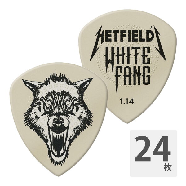 JIM DUNLOP PH122 1.14mm Hetfield's White Fang Custom Flow Picks гитарные медиаторы 24 шт.