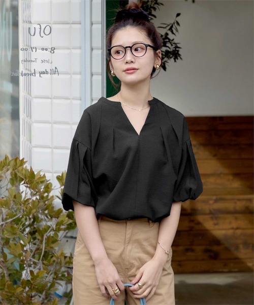 Boreum Sleeve Skipper Blouse — блуза с рукавами‑фонариками