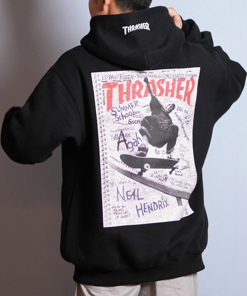 THRASHER — толстовка с капюшоном Pull-Over Parker, карман, флисовая подкладка 254TH1PK068