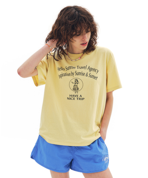 Hula Girl Tee — винтаж, цвет жёлтый