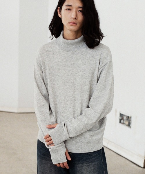 Свитер с воротником-гольф из шерстяной смеси (Wool blend smooth turtle neck knit)