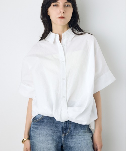 Front Tack полурукав Dorman Blouse — блузка с передней сборкой, полурукав