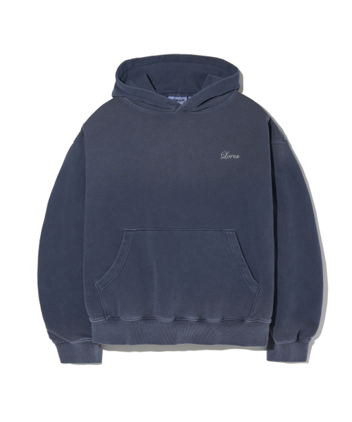 Faded Pigment Dyed Hoodie — navy (потертый пигмент, толстовка)