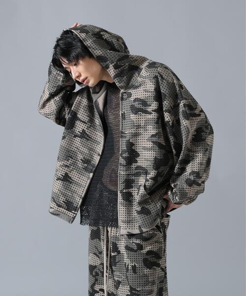 DankeSchon CAMO RHINESTONE ZIP HOODIE — камуфляжное худи с камнями и молнией