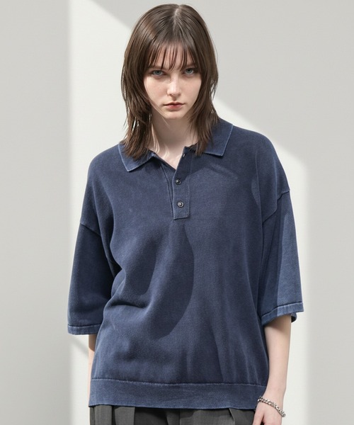 Alfred Alex Faded Short Knit Polo — винтажный шорт‑вязаный поло