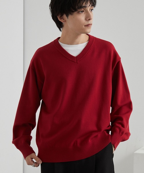 Sweetlike basic oversize V-neck knit