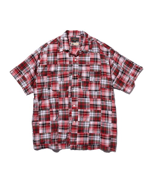 Open Collar Patchwork Madras — рубашка с открытым воротником в стиле мадрас, пэчворк