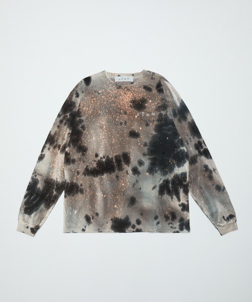 LOGO TIE DYE LS TEE by YUKIDYE — длинный рукав, тай‑дай логотипная футболка
