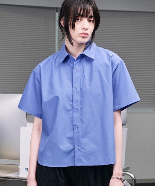 RING BUTTON REGULAR COLLAR SHIRT — рубашка с обычным воротником и кольцевой пуговицей