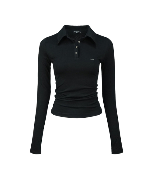 Metaltrike long sleeve polo — чёрный, длинный рукав, трикотажный поло