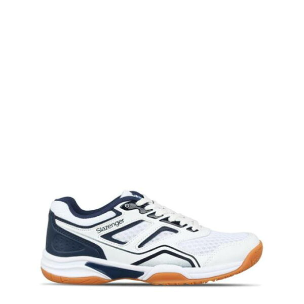 Slazenger Indoor Trainers Juniors Kids White/Red — детские кроссовки бело‑красные