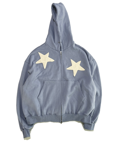 Star Napping Sweat Hood Zip‑Up — толстовка с капюшоном, dusk blue