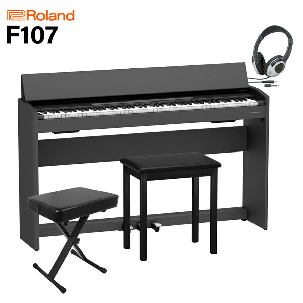 Roland F107 BK электрическое пианино 88 клавиш, комплект с подставкой для мамы, модель F-107