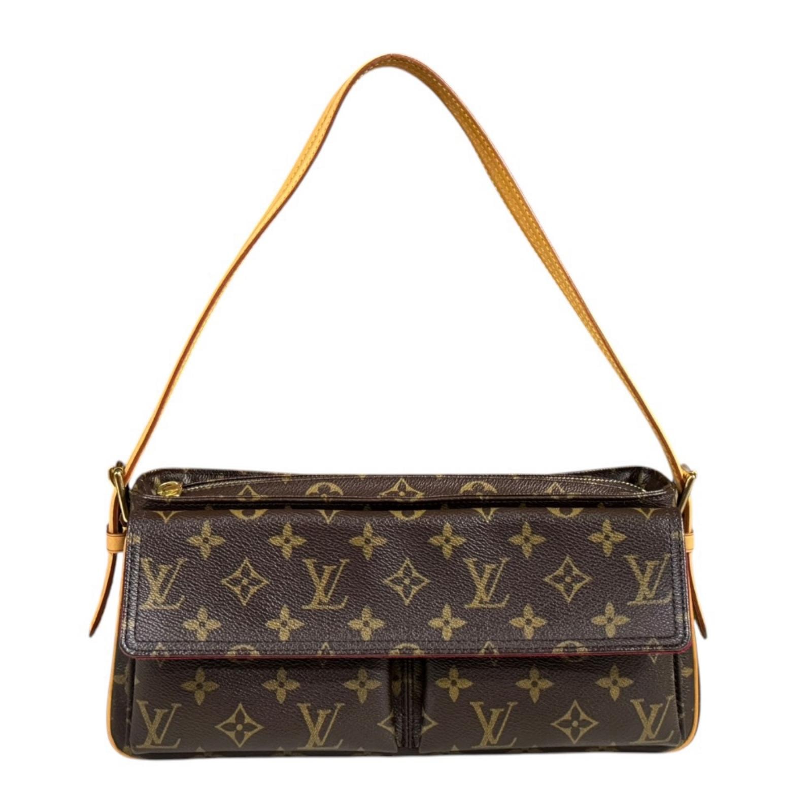 Сумка Louis Vuitton Vivacité MM Monogram через плечо, холщовая Monogram M51164, женская, LOUIS VUITTON, б/у