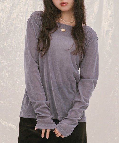 Велюровый топ с длинным рукавом / velours long sleeve tops