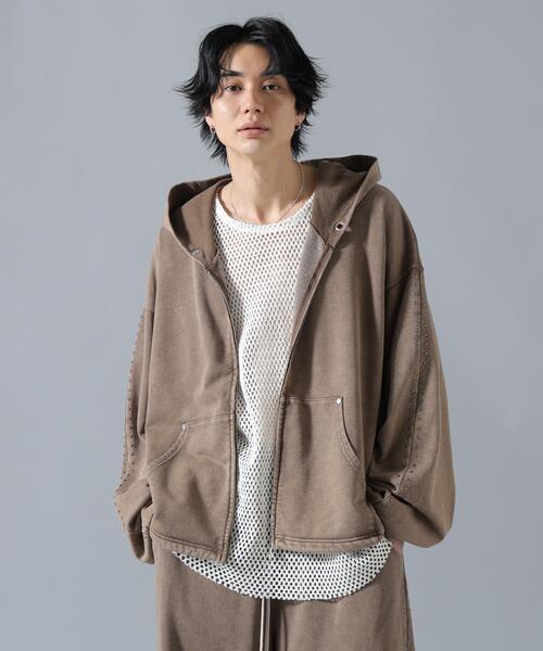 [WEB&DEPOT лимитированная] DankeSchon/STUDS SWEAT ZIP HOODIE — худи на молнии с заклепками