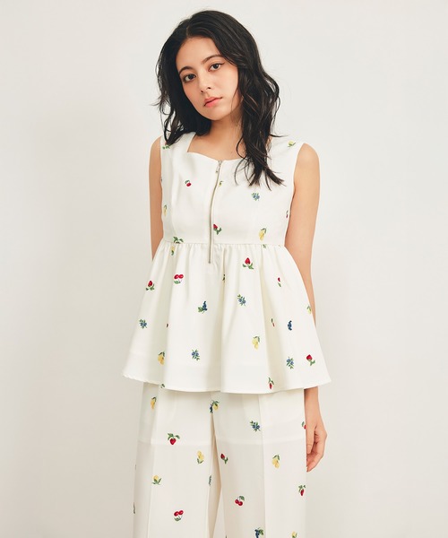 Fruit Series фрукты — блузка Fruit Peplum blouse