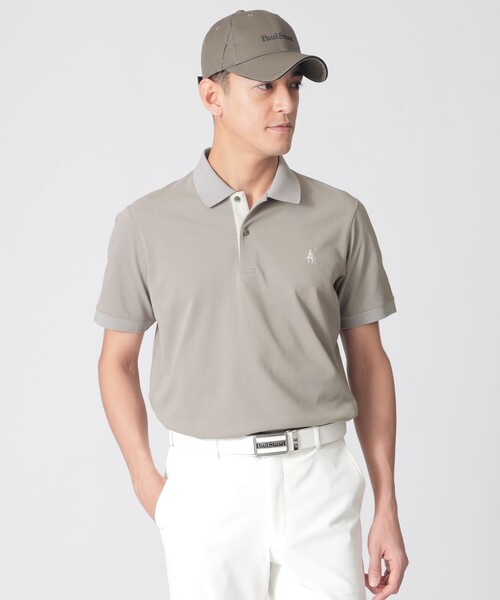 GOLF Men’s / быстросохнущий, UV-защита, форма-удерживающая, эластичный PS айконикло́г поло с коротким рукавом