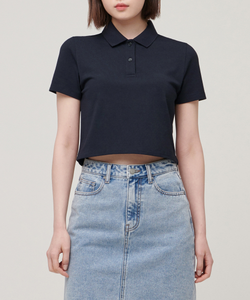 [Cooltandard] Редизайн Cropd Pique Polo Shirt [NEIVY]