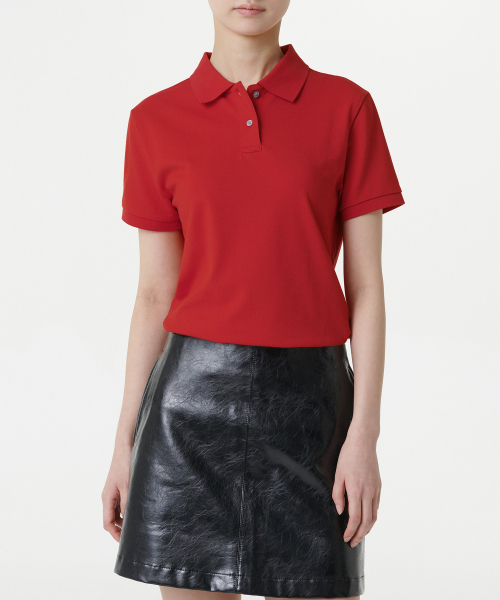Womens pique polo shirt [красная]