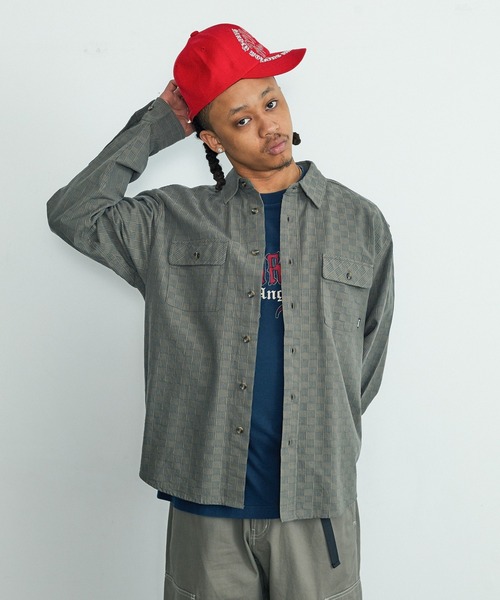 BASKET CHECK L/S SHIRT — рубашка в клетку с длинными рукавами