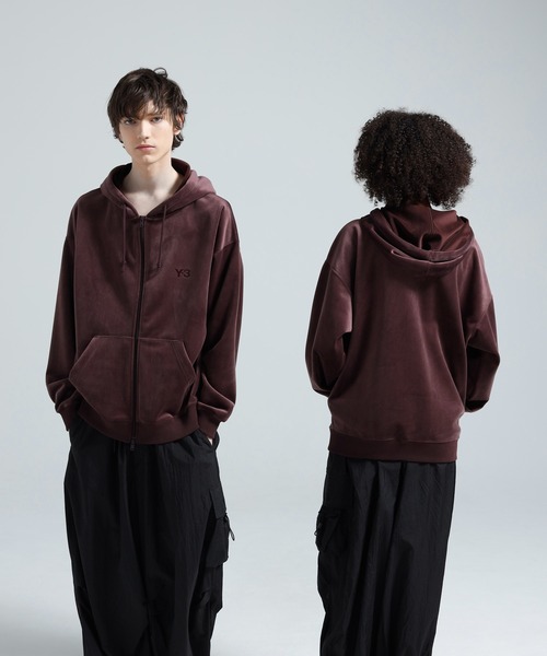 Y-3 VELVET CORDUROY ZIP HOODIE — бархатная вельветовая худи на молнии