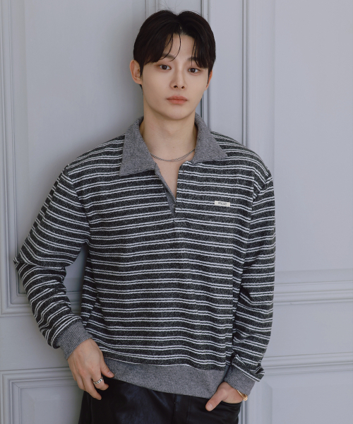 Multi‑Stripe PK Knit — серый