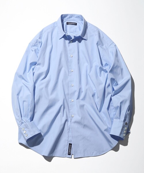 CAHLUMN / Magazine Pocket Wide Spread Collar Shirt — рубашка с широким воротником и карманом для журнала