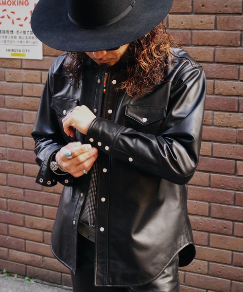 Wrangler 27MW LEATHER [Sheeplezzer] — Western shirt (вестерн‑рубашка)