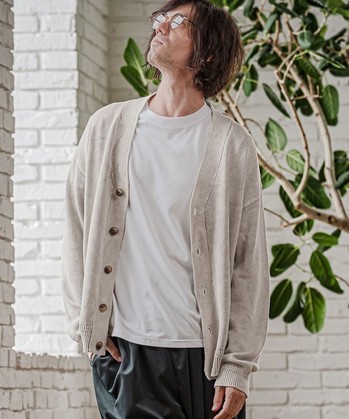 mcg3866 Faded Wash V‑Neck Knit Cardigan — вязаный кардиган с вырезом‑V (PF-262-015)