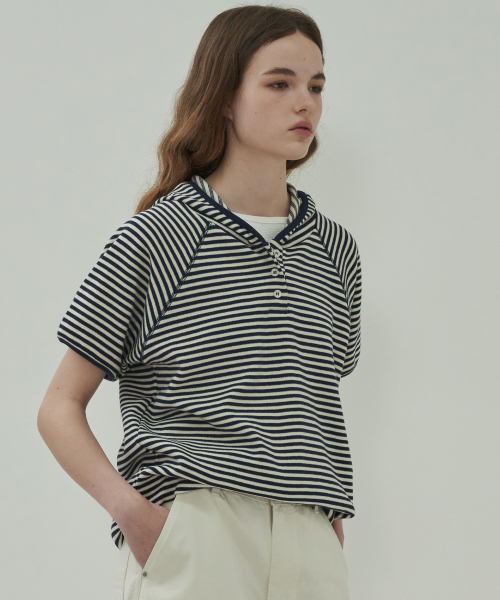 Button‑front parker Harfsweet shirt — Navy
