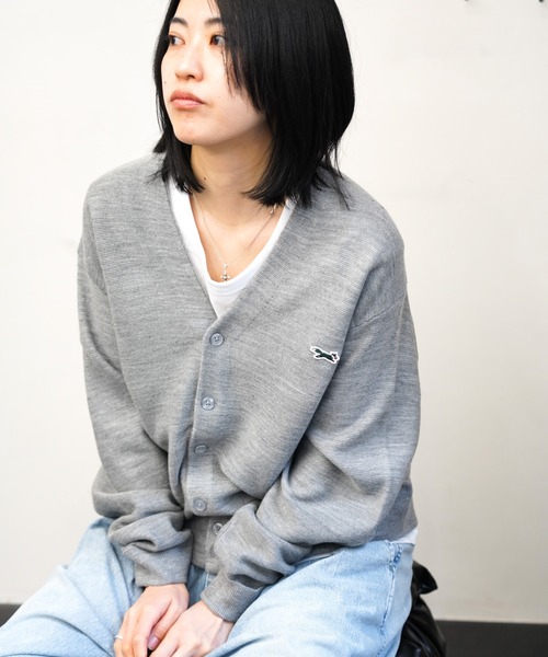 PENNEY'S / Penney’s THE FOX one‑point 80s cardigan — фокс аппликация кардиган