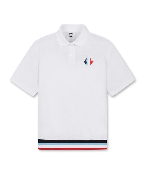 WOMEN Colour block loose fit polo‑shirt