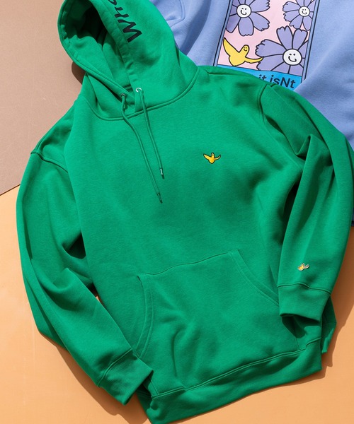 ART BY MARK GONZALES — Relacks fit бэк‑принт с тёплой флисовой подкладкой, pullover парка унисекс (What it isNt)