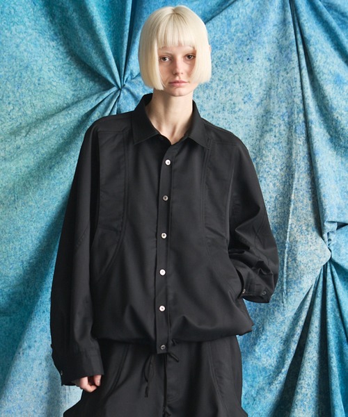 UNISEX — NISHIKAWA KEORI Prime‑Over Wool Curve Shirt, Maison Special (поддержка сет‑апа)