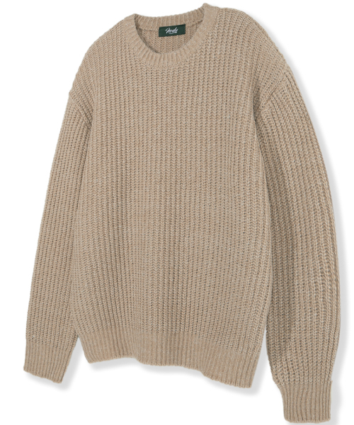 ADN бокаши‑хаффл — лонгслив‑нит (beige)