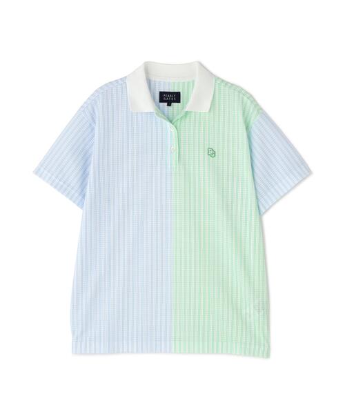 PEARLY GATES Solonrib stripe print поло — полукороткий рукав