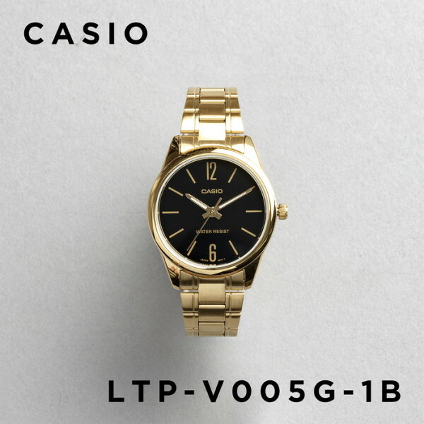 CASIO STANDARD LTP-V005G-1B — женские часы, марка Casio, золотистые, классическая модель