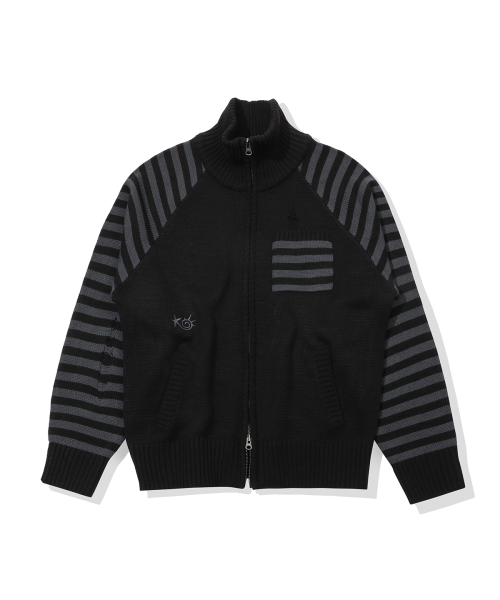 Pipi Zip‑up Sweater — чёрный свитер на молнии