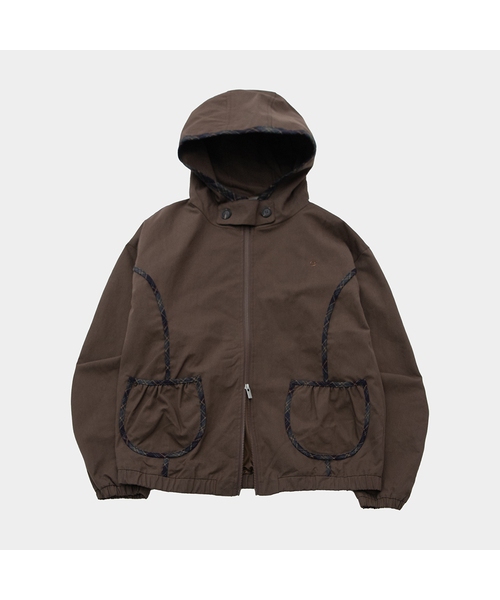 Checkpoint Casual ビゾップ Button‑down oversize bomber jacket (brown) — свободная джекетка с кнопками и карманами