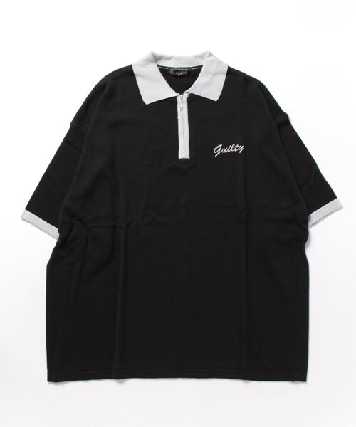 Harf ZIP polo P/O (BL) — поло с молнией у воротника (чёрный)