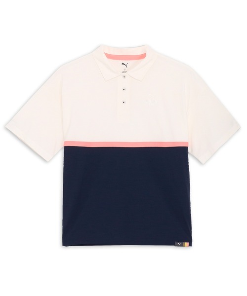 PUMA Women’s Golf FOG Panel Collar, поло с коротким рукавом, цвет‑линейка, мужской/женский