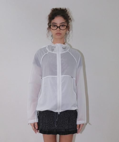 Sheer Hoodie Jumper [WHITE] — прозрачный худи‑джемпер, белый