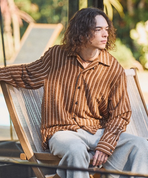 Pile stripe shirts — футболка в полоску махровая