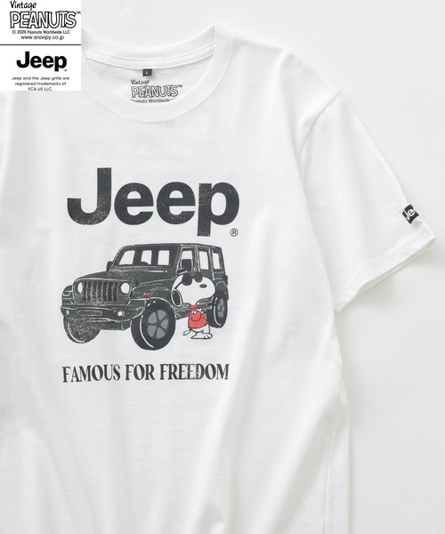 PEANUTS×JEEP Pigment print T‑shirt
