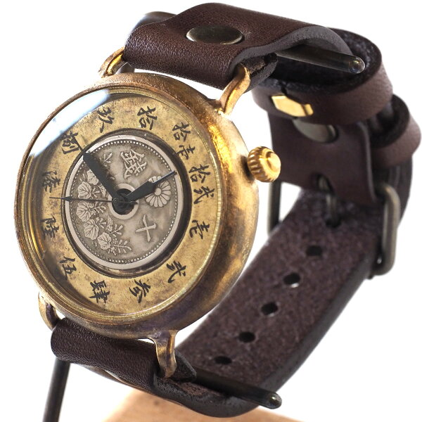 渡辺工房 ручные наручные часы «櫂ノ刻 六» 44mm, стальные, с гравировкой и именем (Япония) [NW-JUM164] — хэндмейд
